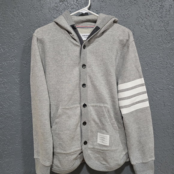 Thom Browne Other - Thom Browne Gray Knit Hoodie